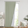 VisionHome Vision Home Soft Green Pinch Pleated Full Blackout Curtains Linen Blended Room Darkening Window Panels 90 inch for Living Room B…