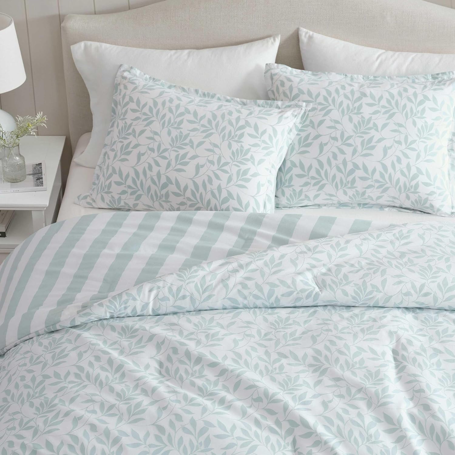 MarthaStewart Martha Stewart - Twin Duvet Cover Set, 100% Naturally Soft & Breathable Cotton Bedding, Lightweight for Year Round Comfort, 2…