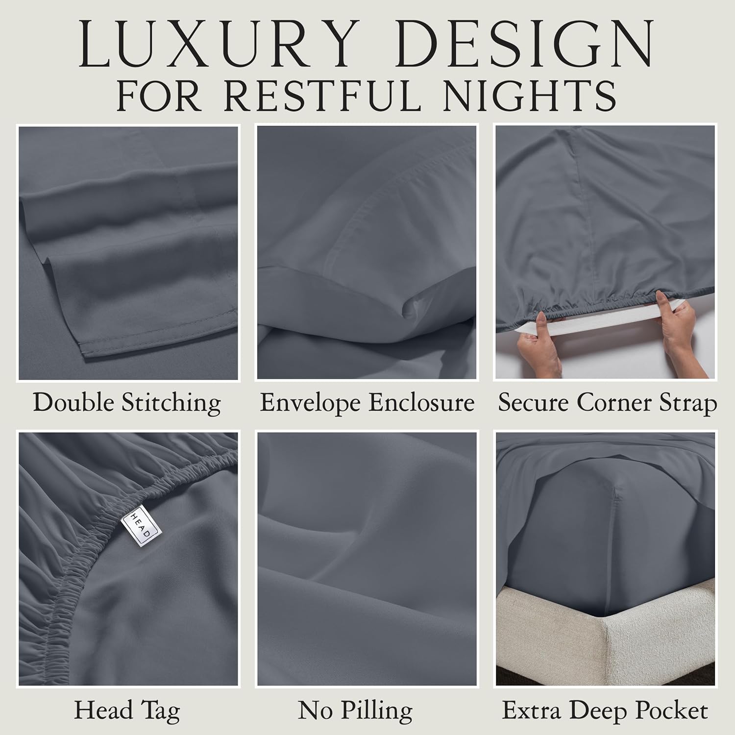 KARISSA MAE Pure Viscose from Bamboo Twin XL Size Sheet Set | 100% FSC Certified | Luxuriously Soft | Cooling | 18" Deep Pocket w/Corner…