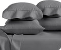BareHome Bare Home Microfiber Bulk Pillow Cases - Standard/Queen Size Set of 4 - Cooling Pillowcases - Double Brushed - Grey Pillowcases 4…