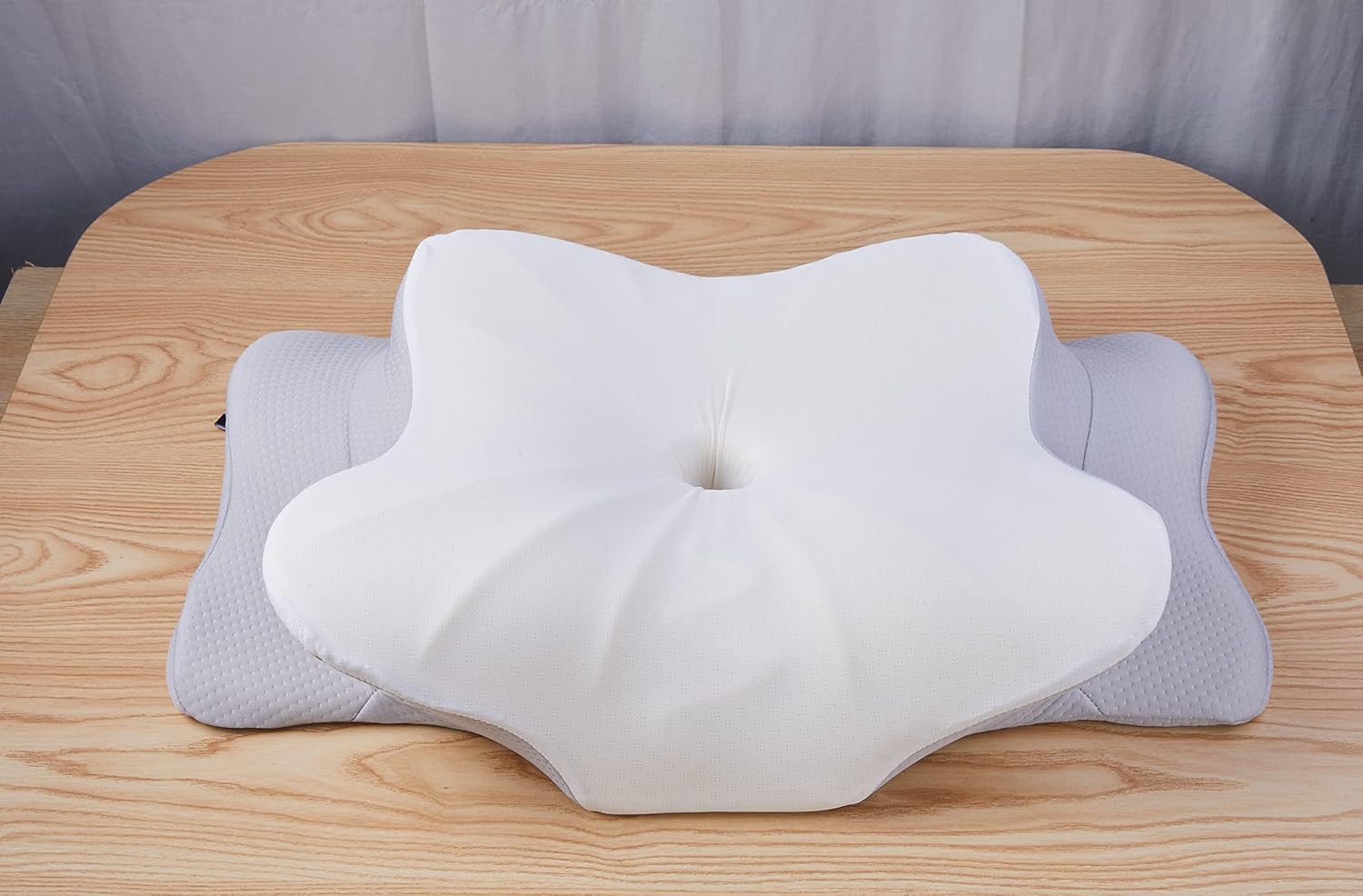 Donama Comfortable and Breathable Pillowcase for Cervical Pillow JK79 (Fit for Queen Size) cotton Grey