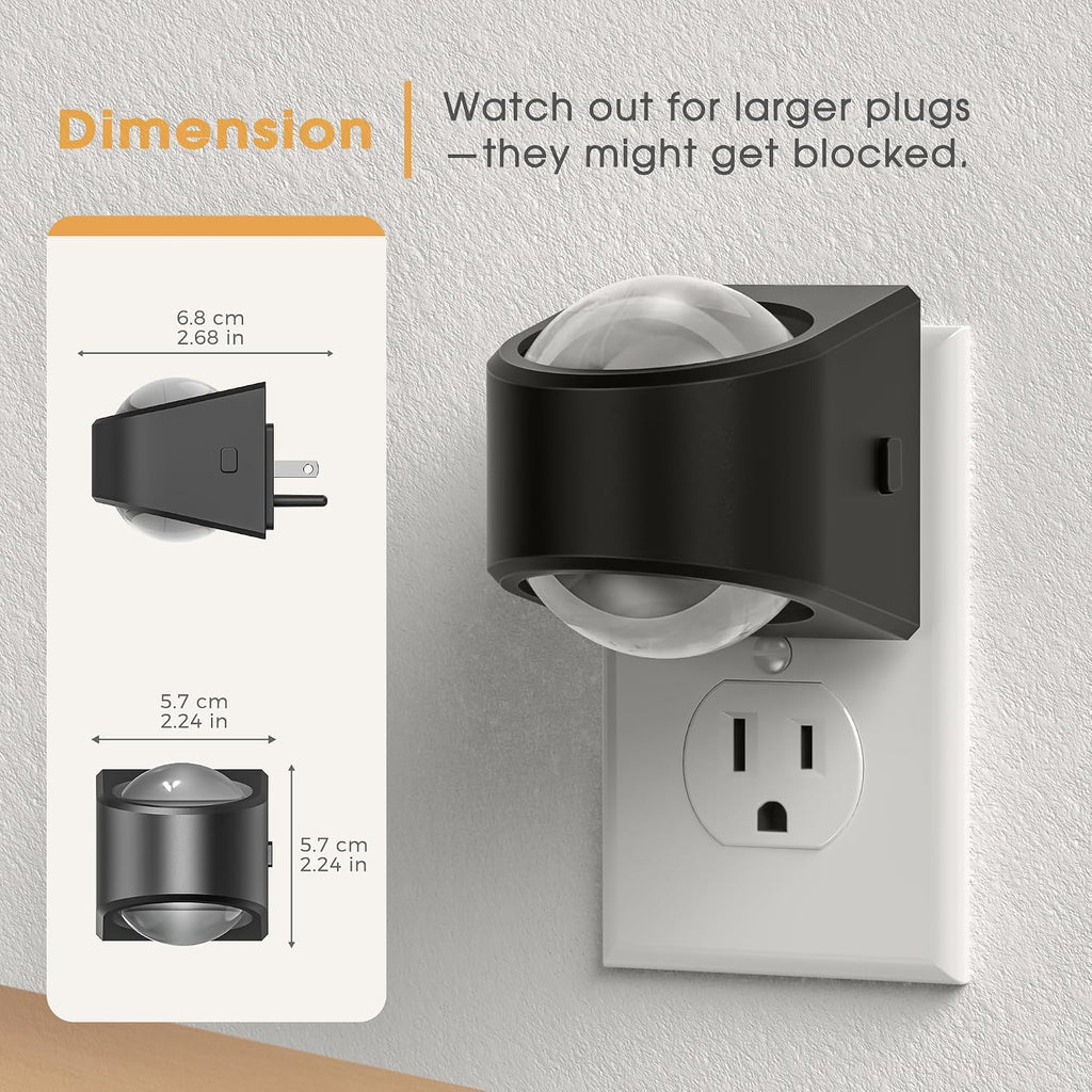 Briignite Projector Night Light, Night Lights Plug into Wall, Soft White for Bedroom, Dimmable Brightness Dusk to Dawn Nightlight for…