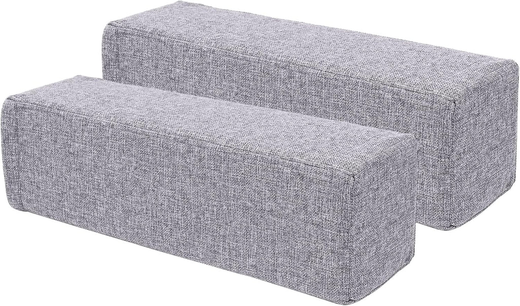 MMuteTouch 2 Pack Couch Arm Rest Pillow, 6''x6''x20'' Linen Cover, High Density Foam Armrest Cushion, Removable & Washable Elbow Support fo…