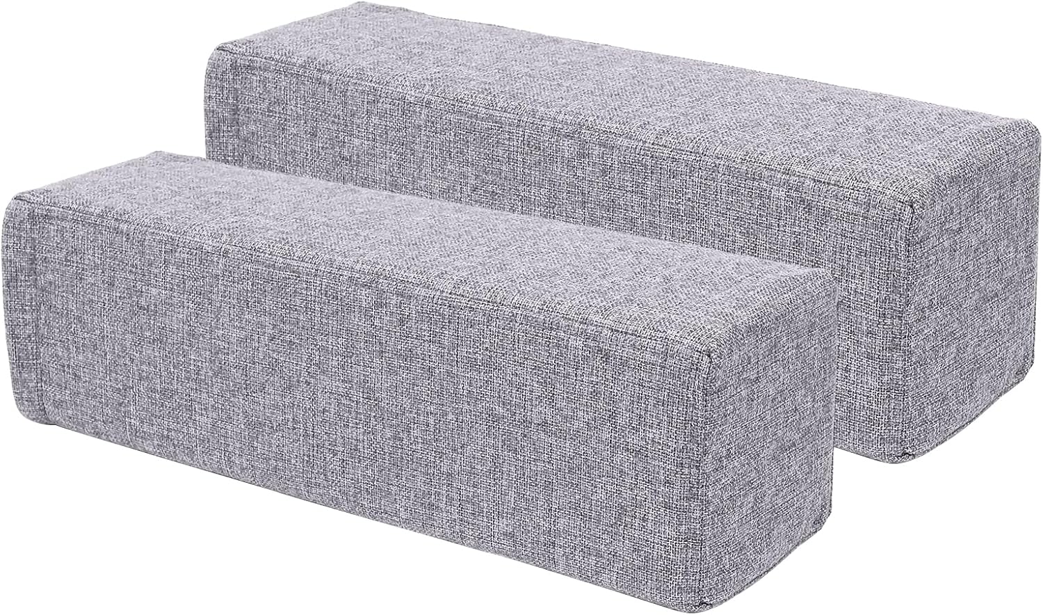 MMuteTouch 2 Pack Couch Arm Rest Pillow, 6''x6''x20'' Linen Cover, High Density Foam Armrest Cushion, Removable & Washable Elbow Support fo…