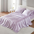 Madisonpark Madison Park Satin Sheets Full Size, Luxurious Silky Bed Sheets, Elastic 14" Pocket fits up to 16" Mattress, Wrinkle-Free, Soft…