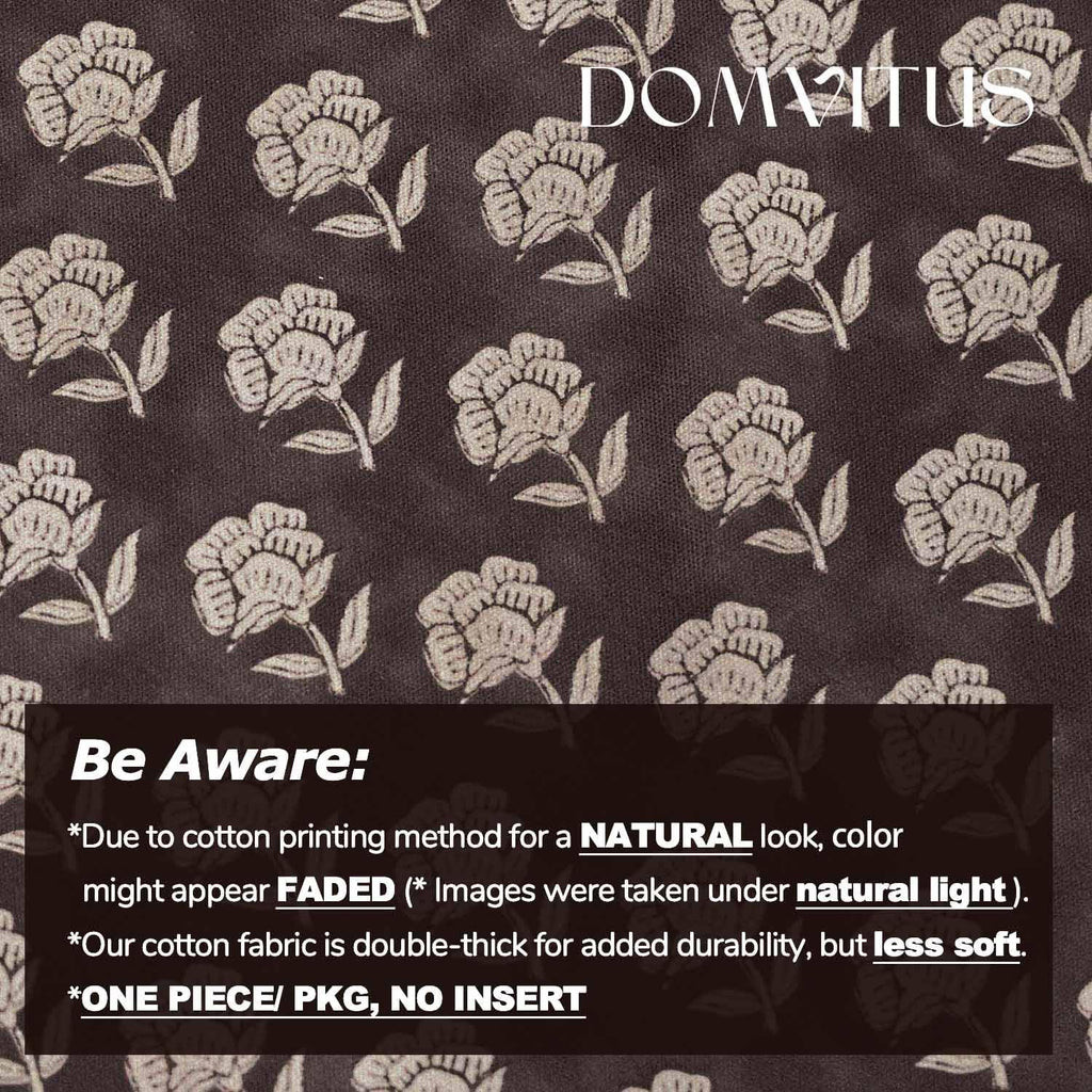 Domvitus Floral Pillow Covers 24x24 Throw Pillow Covers Decorative Farmhouse Block Floral Print Vintage Pillow Cover for Living Room Couch…