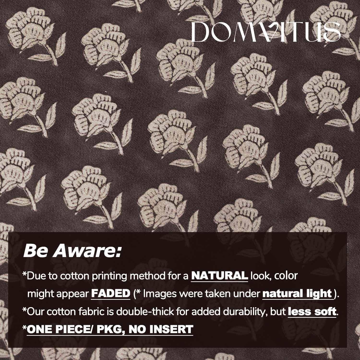 Domvitus Floral Pillow Covers 24x24 Throw Pillow Covers Decorative Farmhouse Block Floral Print Vintage Pillow Cover for Living Room Couch…
