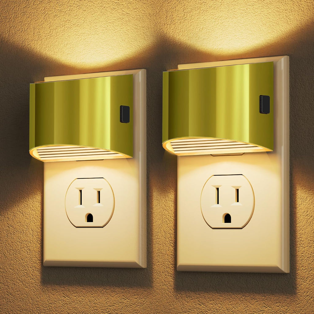 DORESshop LED Night Light[2 Pack], Night Lights Plug into Wall, 3 Level Brightness Adjustable Plug in Night Light, Dusk to Dawn Sensor…