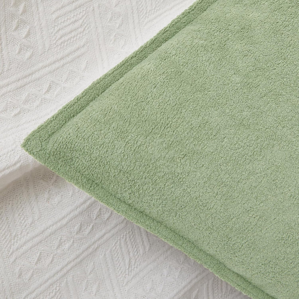 KevinTextile Kevin Textile Spring Waterproof Decorative Pillow Covers Sage Green 16x16 Inch Pack of 2 Soft Boucle Textured Throw Pillowcase…