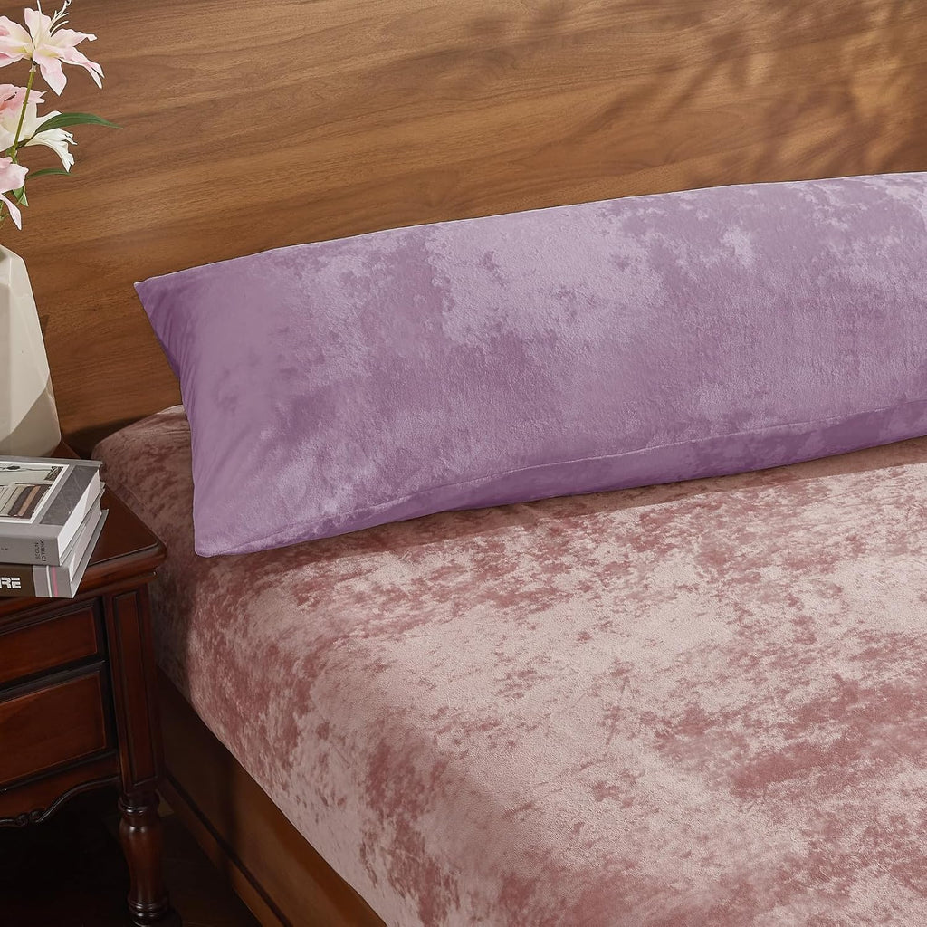 BEDELITE Velvet Body Pillow Cover with Zipper, Soft and Plush 20x54 Long Pillow Case, Velvety Smooth and Cozy Body Pillow Pillowcase for…