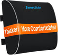 SweetSlubr Lumbar Support Pillow for Office Chair, Car & Gaming Chair, Ergonomic Memory Foam Cushion for Back Comfort, Zoned Back…