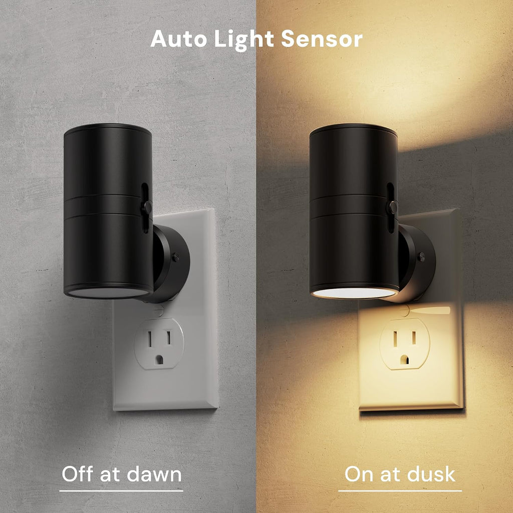 L LOHAS LED Night Light, Night Lights Plug into Wall with 5 Colors, Dusk to Dawn Sensor, 330° Rotating LED Nightlight Plug In for Kids…