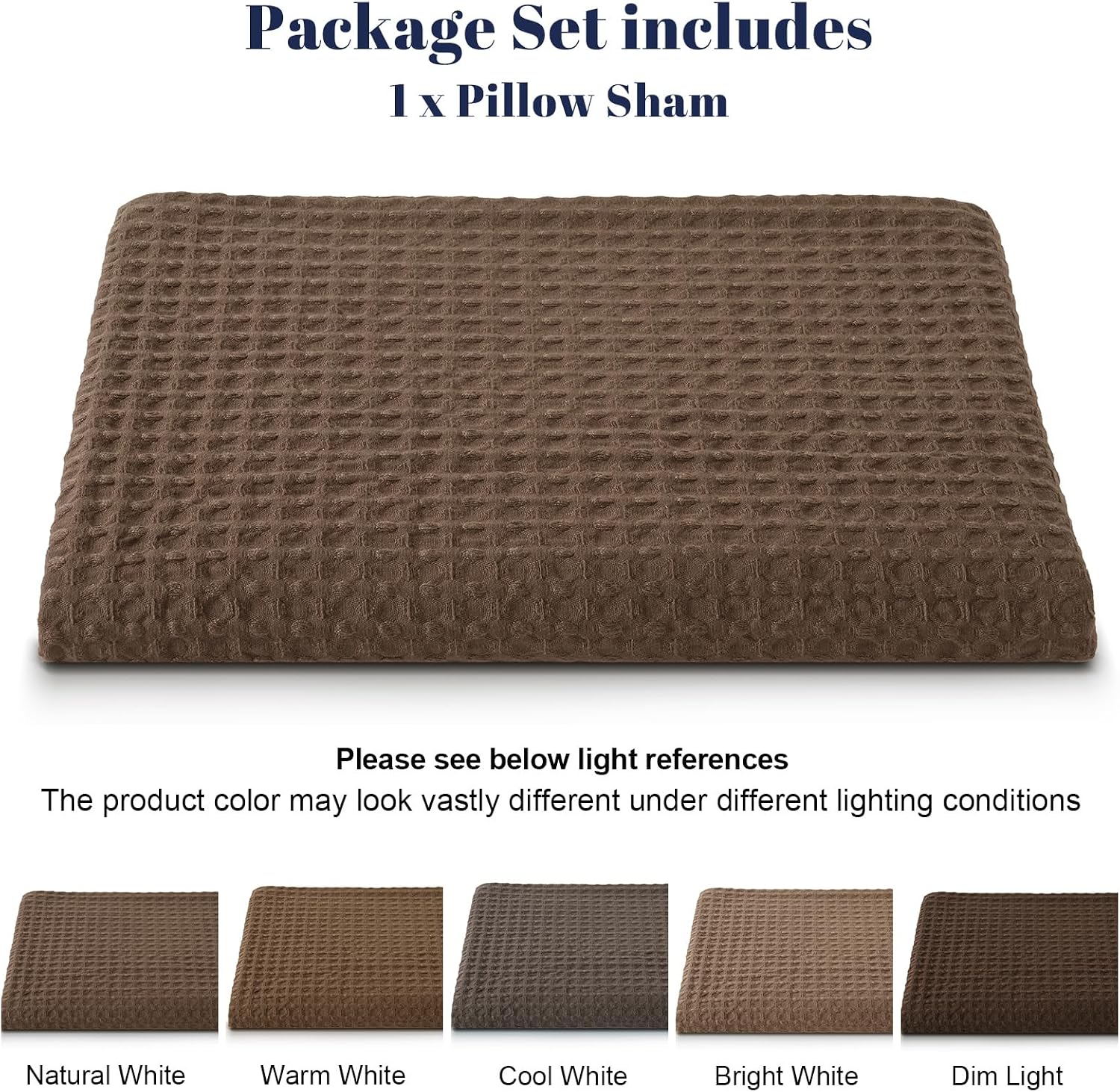 Phf Ultra Soft Waffle Weave Body Pillowcase with Zipper, No Insert, 1Pack 20" x 54" Pillow Sham, Breathable & Skin-Friendly Body Pillow cas…