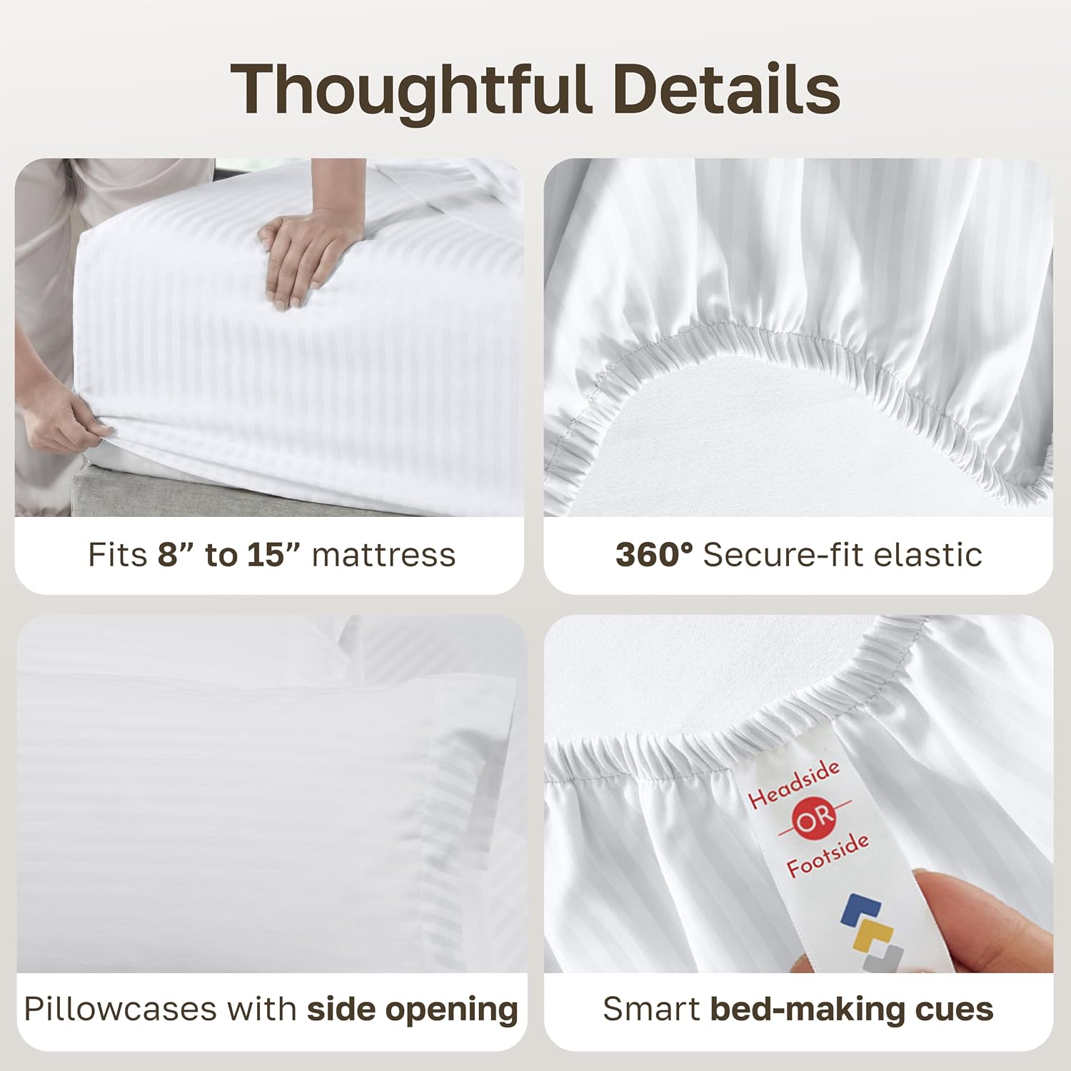 CaliforniaDesignDen California Design Den Soft 100% Cotton Twin XL Sheet Set, 400 Thread Count Good Housekeeping Award Winner, Silky Smooth…