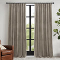 Rybhome RYB HOME Taupe Velvet Curtains for Bedroom Living Room, Thermal Insulated Privacy UV Heat Blocking Luxurious Drapes for Nursery Din…
