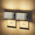 JandCase LED Night Light, Silver Night Lights Plug into Wall with Dusk to Dawn Sensor, Dimmable Plug in Night Light [2 Pack], Adjustable…