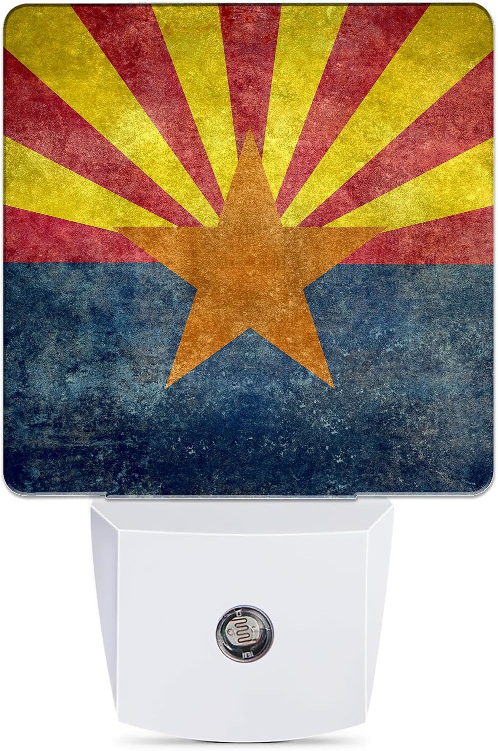 Arizona Flag Night Light, The 48th State Plug into Wall with Dusk to Dawn Light Sensors, Warm Nightlights for Bedroom, Bathroom, Hallway…