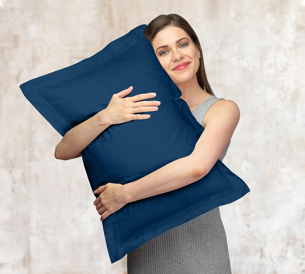 Royalelinens Royale Linens Pillow Shams 2 Pack Euro Size 26x26 Inch - Brushed 1800 Microfiber - Bed Pillow Shams, Wrinkle Resistant Super S…