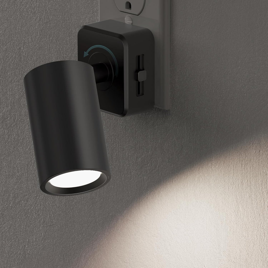 Briignite Night Lights Plug into Wall, 320° Rotating Night Light Plug in, Dusk to Dawn Sensor Dimmable Nightlight, Daylight White, 1W Led…