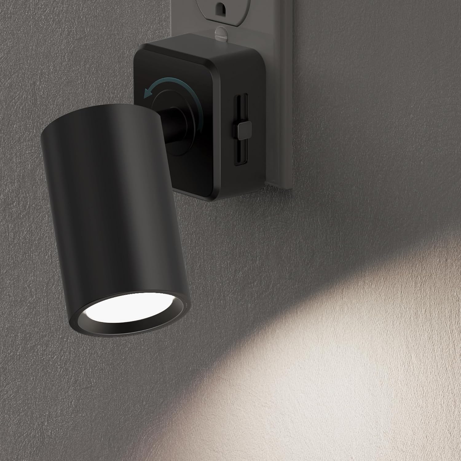 Briignite Night Lights Plug into Wall, 320° Rotating Night Light Plug in, Dusk to Dawn Sensor Dimmable Nightlight, Daylight White, 1W Led…