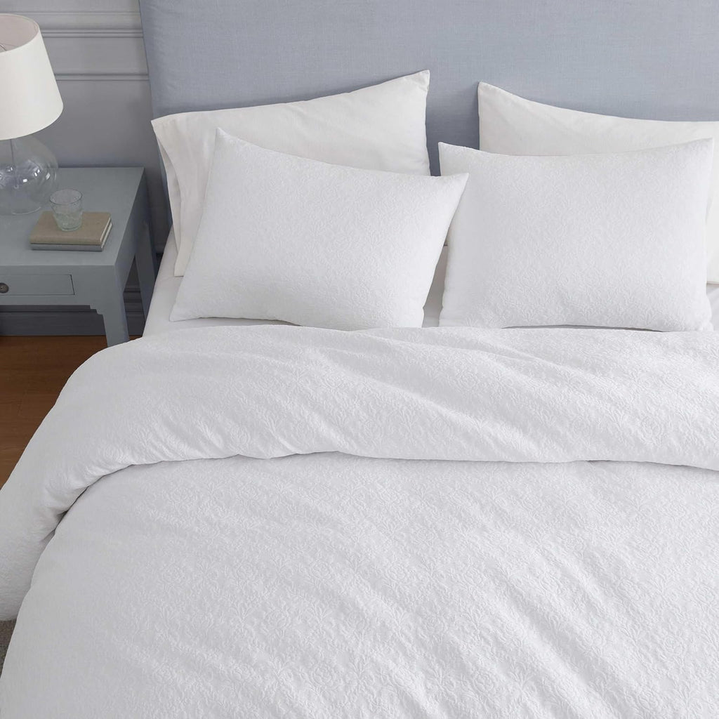 MarthaStewart Martha Stewart - Twin Duvet Cover Set, Cotton-Rich Plain Weave Bedding w/Matching Pillowcase, Lightweight for Year-Round Comf…