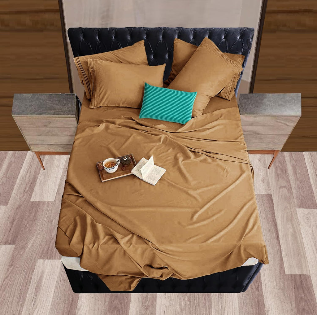 MocassiLuxuryBedding Mocassi Twin XL Sheet Set - Luxury Hotel 1800 Premier Bedding Sheets & Pillowcases - Ultra Soft Breathable & Cooling B…
