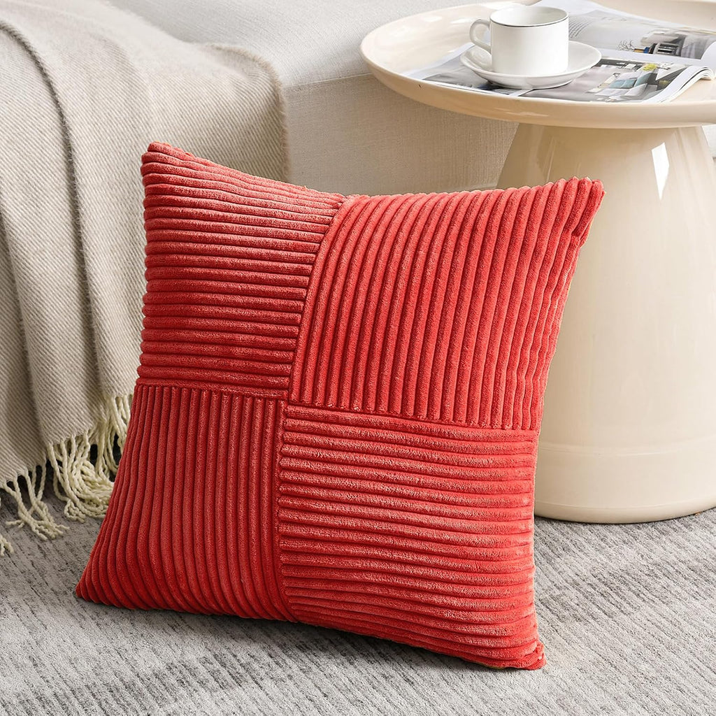 Fancy Homi 2 Packs Red Decorative Throw Pillow Covers 20x20 Inch for Living Room Couch Bed Sofa, Holiday Christmas Home Decor Gift, Soft…