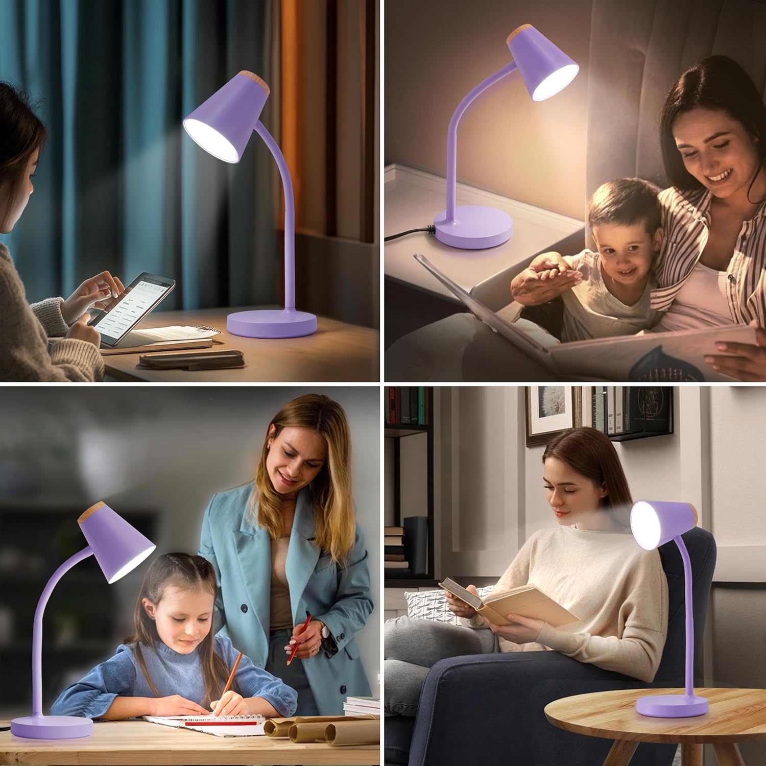 WelcometoEJIAXIN EJIAXIN Desk Lamps for Home Office - Small LED Desk Lamp Touch Dimmable Reading Light for College Dorm Room - Adjustable F…