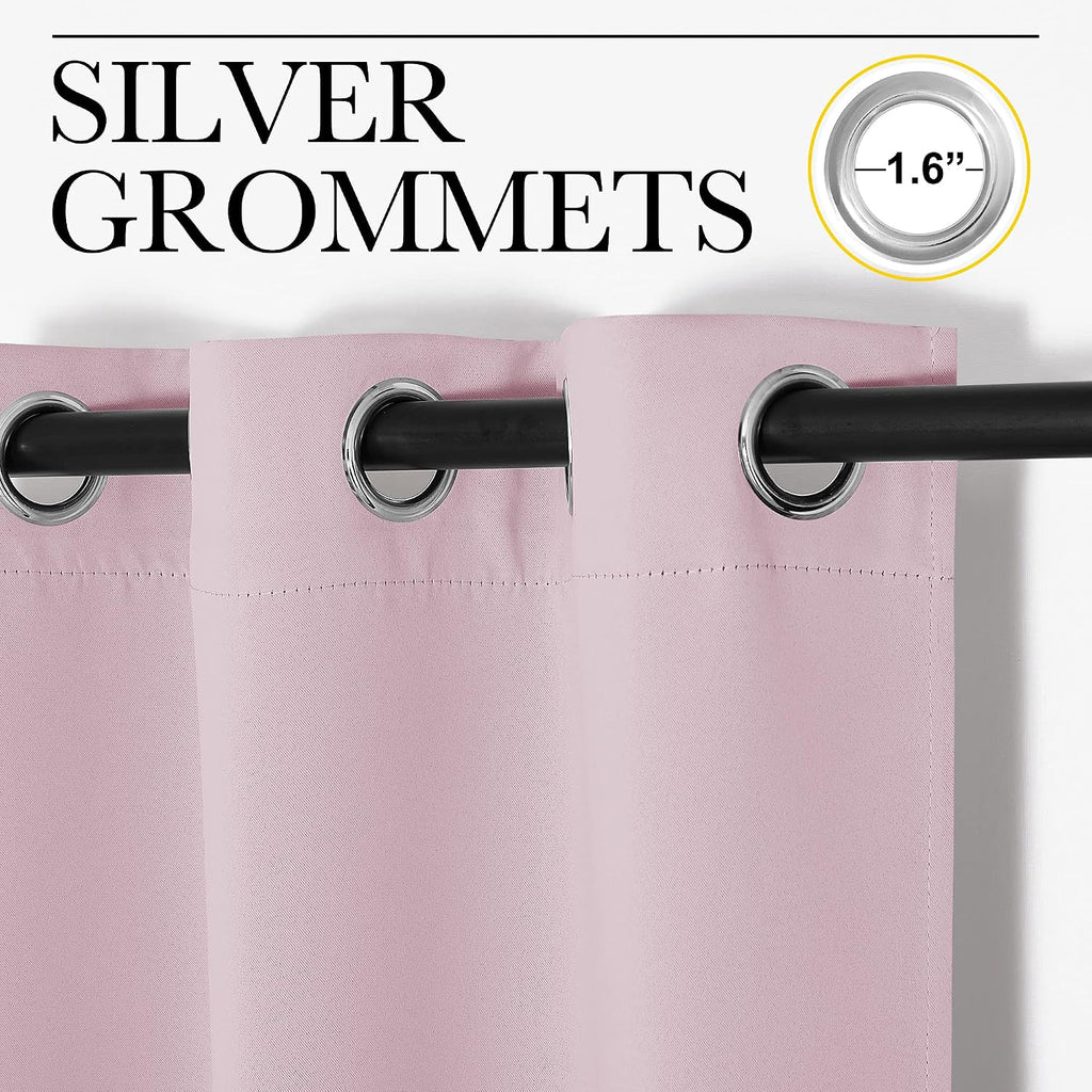 NICETOWN Room Darkening Drapes for Nursery - Light Blocking Curtain Panels for Bedroom Girl Room, Soft Fabric Window Treatment (Lavender…