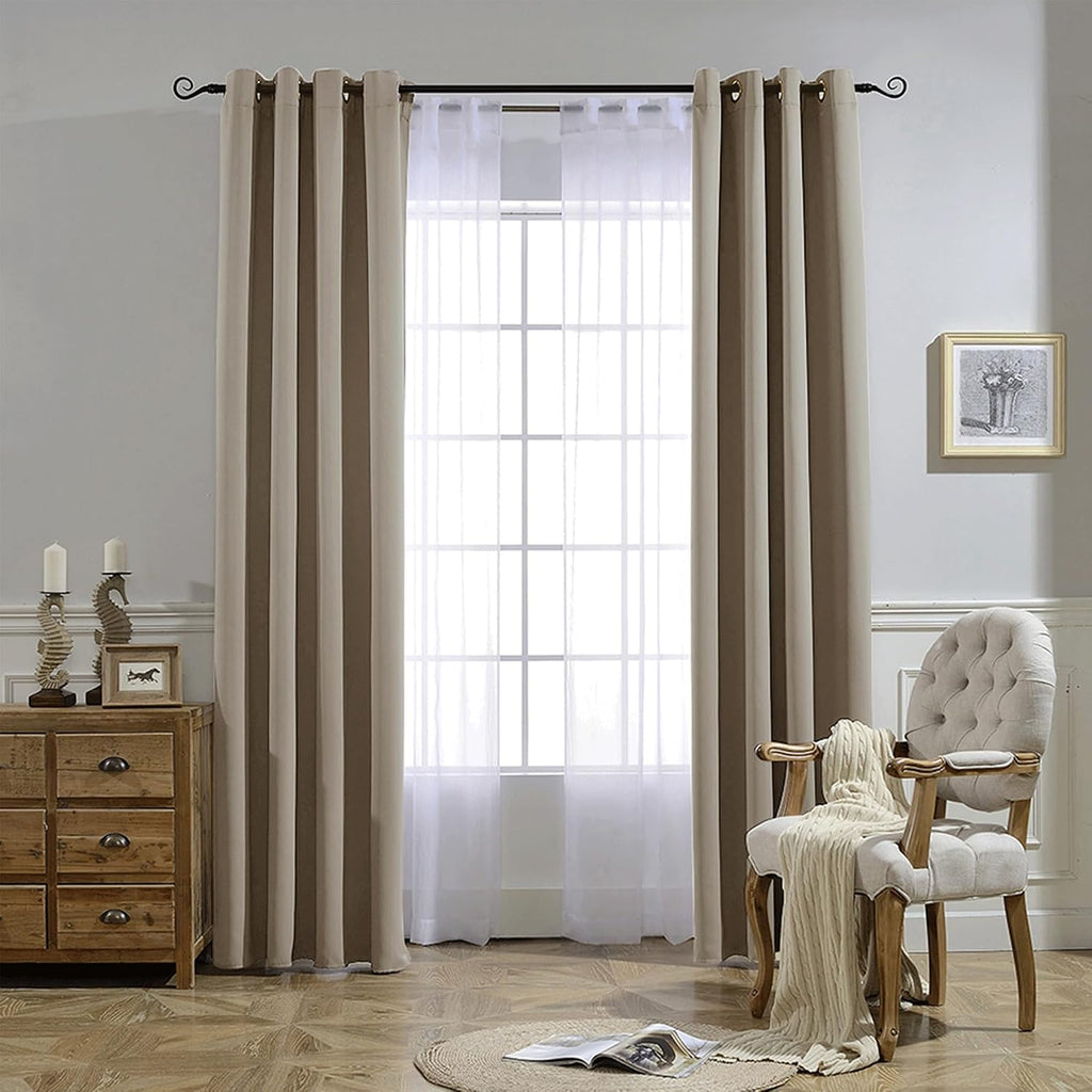 Nicetown Room Darkening Curtains for Nursery, Grommet Thermal Insulated Light Blocking Window Treatments Sound Reducing for Bedroom, W37 x…