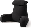 Ailuteie Corduroy Reading Pillow for Sitting Up in Bed, Bed Rest Backrest Pillow with Arms, Low Back Support Cushion with Side Pockets & Wa…