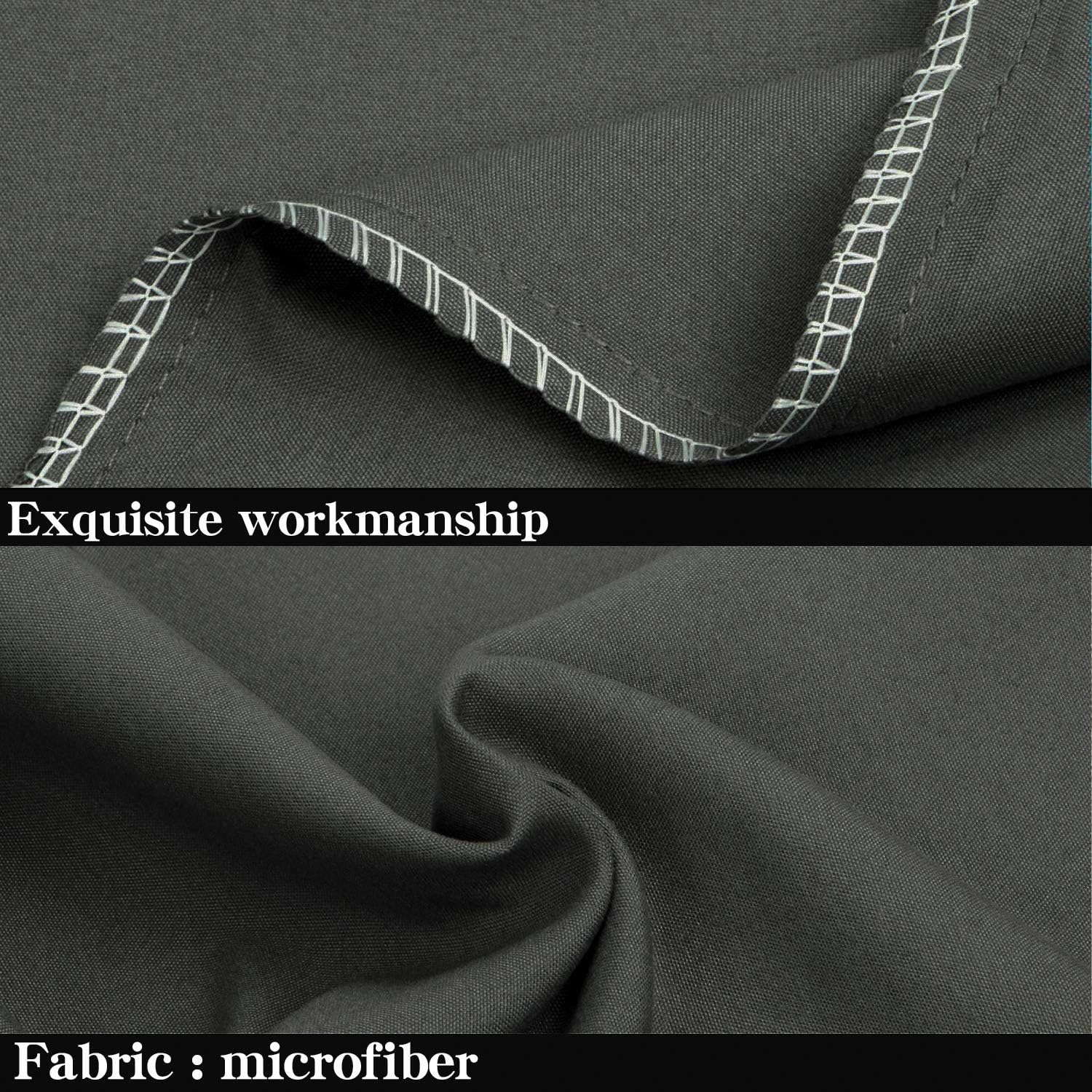 Ntbay King Pillowcase Set - 2 Pack Brushed Microfiber 20x36 Pillowcases - Soft, Wrinkle-Free, Fade-Resistant, Stain-Resistant, Dark Grey Pi…