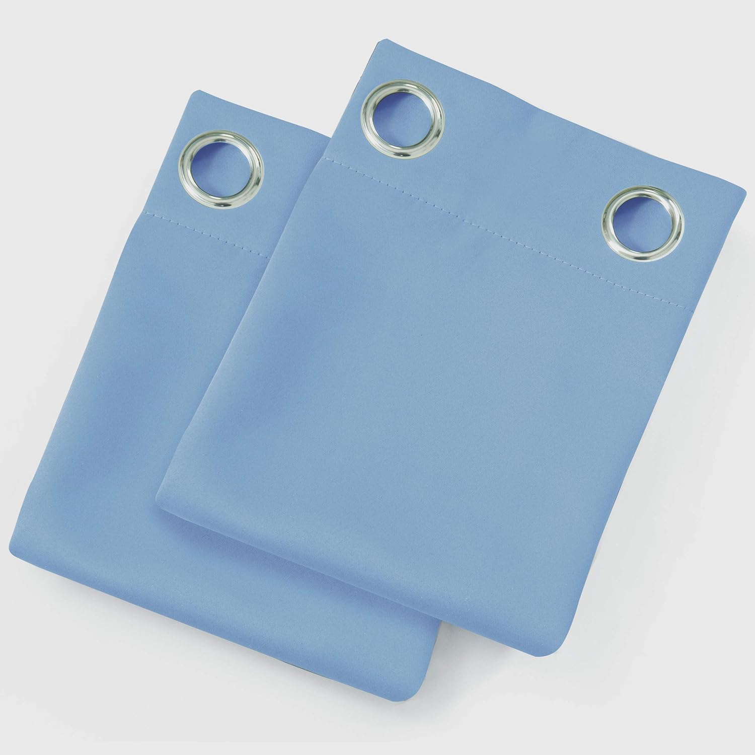 Lemomo Sky Blue Thermal Blackout Curtains/52 x 63 Inch/Set of 2 Panels Room Darkening Curtains 63 Inch Blue