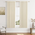 Guken 100% Blackout Curtains 63 Inch Length 2 Panels Set for Living Room Bedroom Back Tab Thermal Insulated Black Out Linen Drapes Room Dar…