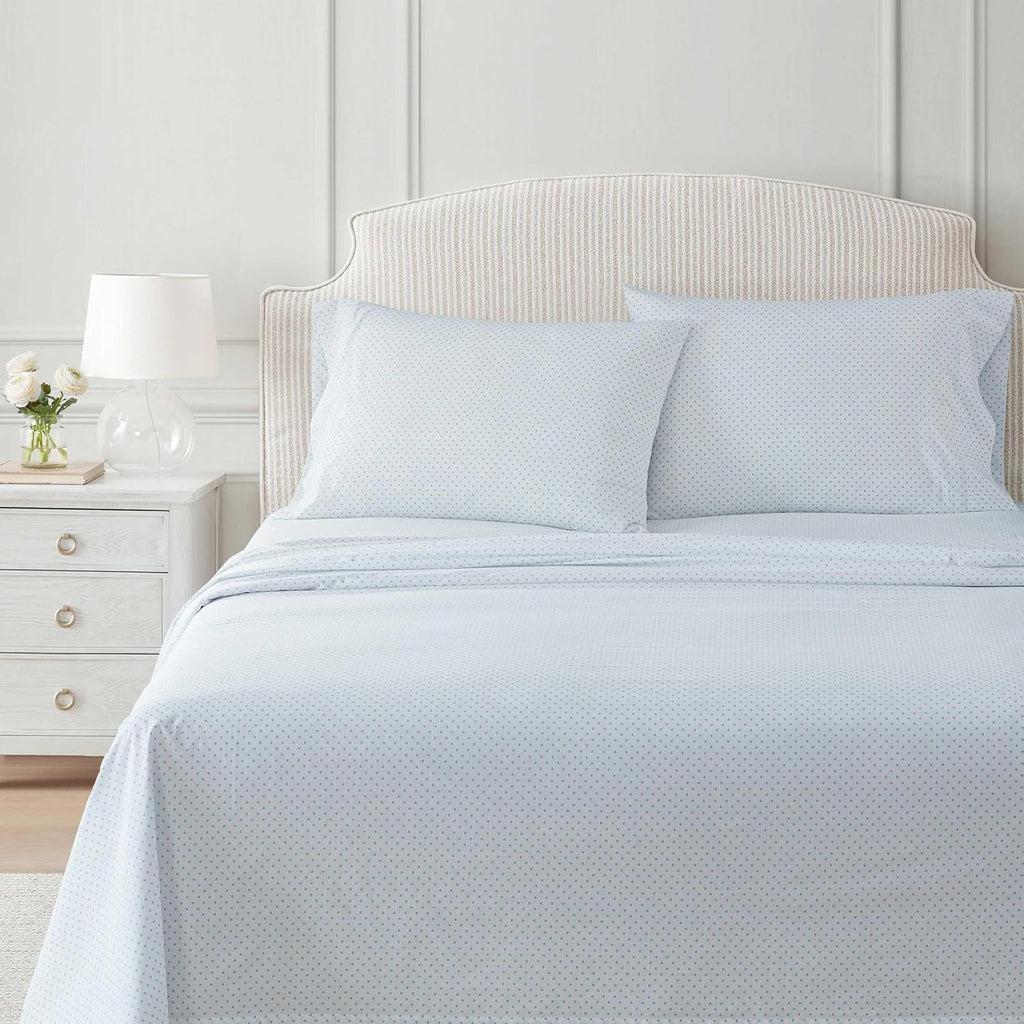 MarthaStewart Martha Stewart - Full Size Sheets Set, Crisp & Tailored Cooling Sheets with a Naturally Smooth Cotton Percale Lightweight Fee…