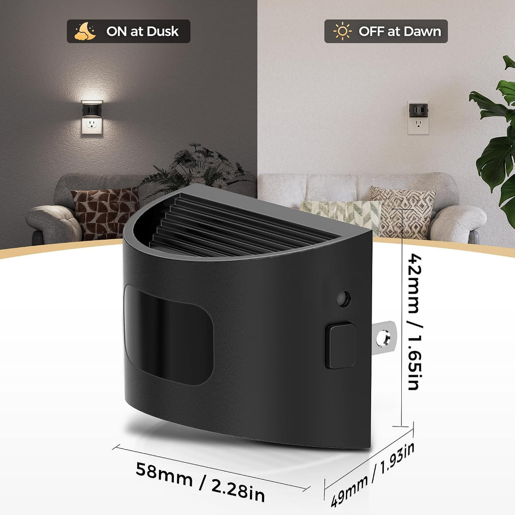 DORESshop LED Night Light[4 Pack], Night Lights Plug into Wall, 3 Mode Plug in Night Light with Motion Sensor, Dusk to Dawn Sensor, 5000K…