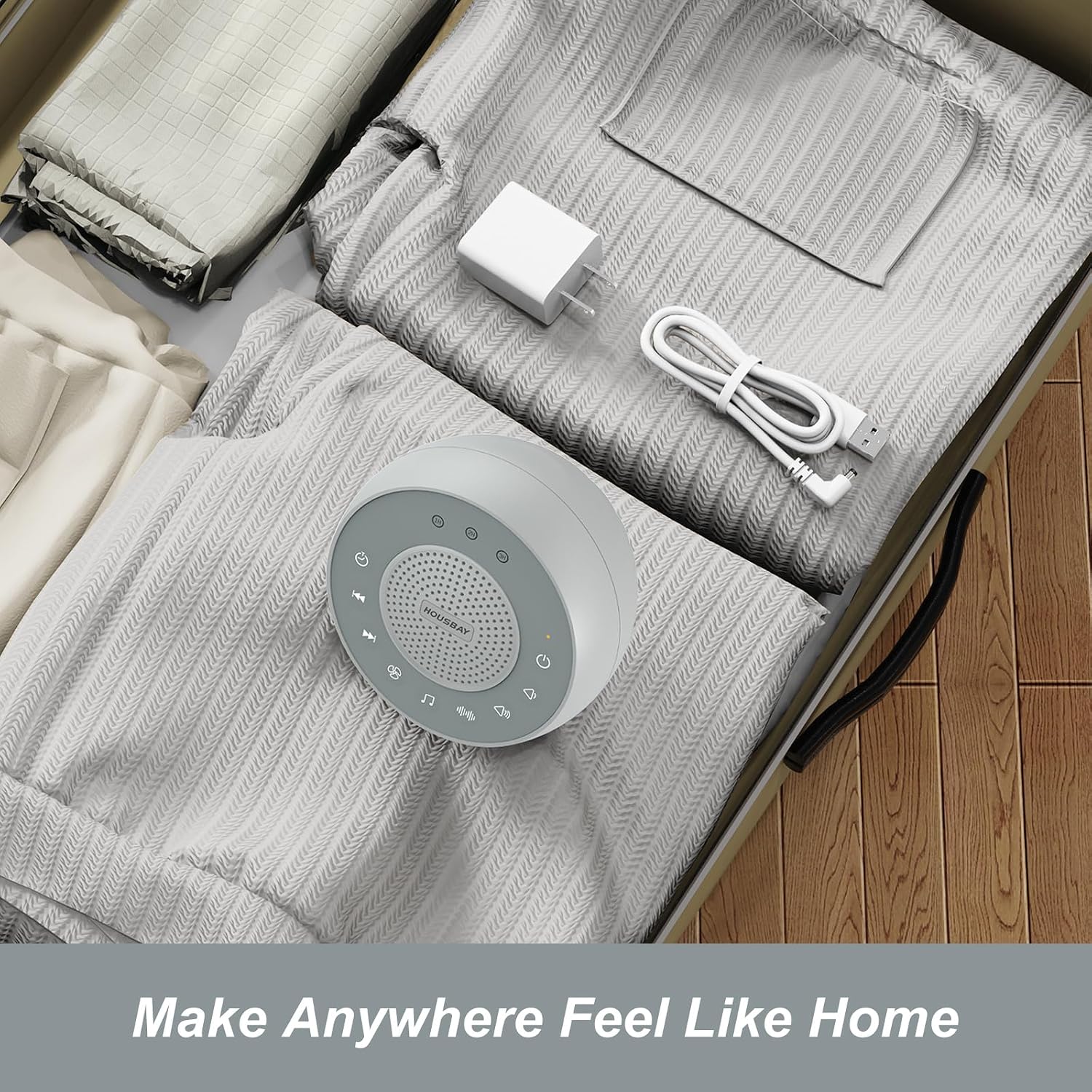 Housbay White Noise Sound Machine, 31 Soothing Sounds, 5W Loud Stereo Sound, Sleep Timer, Small Travel Sleep Machine & Noise Canceling…