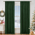Lamit Emerald Green Velvet Curtains 96 Inch for Living Room, Thermal Insulated Room Darkening Drapes Noise Reducing Back Tab and Rod Pocket…