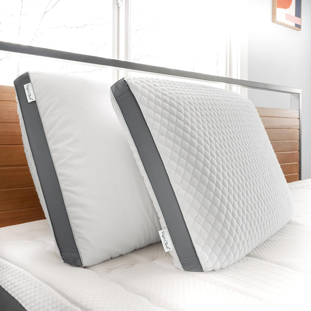 Perfect Cloud The Perfect Pillow Dual Temperature Memory Foam Pillow with Adjustable/Removable Layers for Back, Stomach, & Side Sleepers…