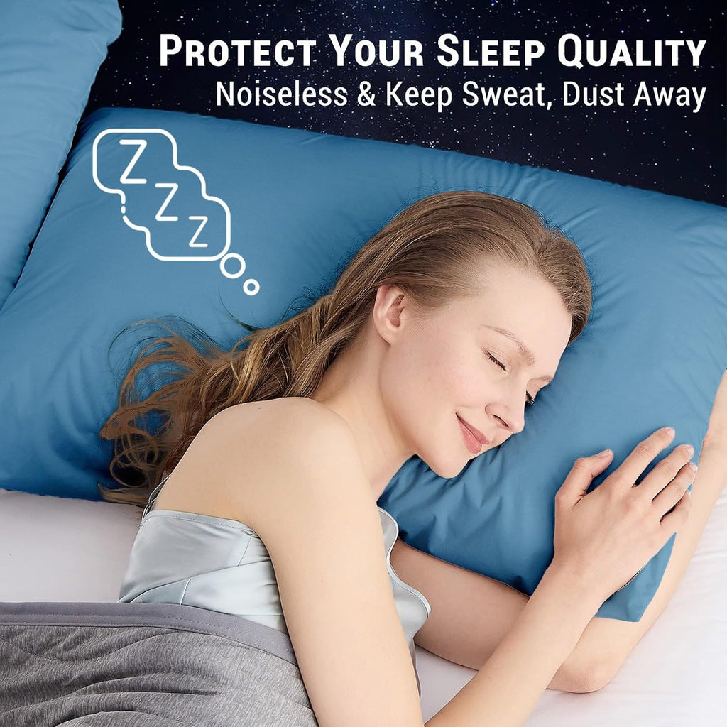 Gogreen Bamboo Rayon Waterproof Pillow Protector, Breathable Pillow Cover, Cooling Pillow Case Protector with Zipper, Super Soft Pillow Cas…