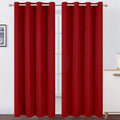 Lemomo Red Thermal Blackout Curtains/52 x 108 Inch/Set of 2 Panels Room Darkening Curtains for Bedroom 108 Inch Red