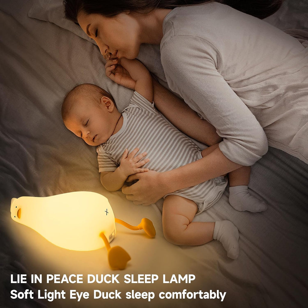 Cute Duck/Chicken/Rabbit/Panda NightLight, LED Squishy Animal Novelty Lamp for Toddler Baby Kids, Nursery Touch Kawaii Room/House Decor…