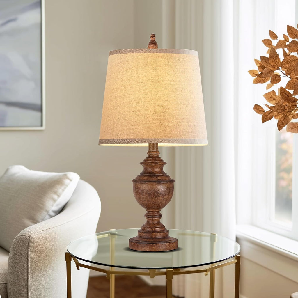 PARTPHONER Retro Table Lamps Set of 2, Bedside Lamp for Bedroom Rustic Farmhouse Table Lamps for Living Room, Vintage Nightstand Lamps…