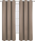 Lemomo Cappuccino Thermal Blackout Curtains/42 x 95 Inch/Set of 2 Panels Room Darkening Curtains for Bedroom 95 Inch silver