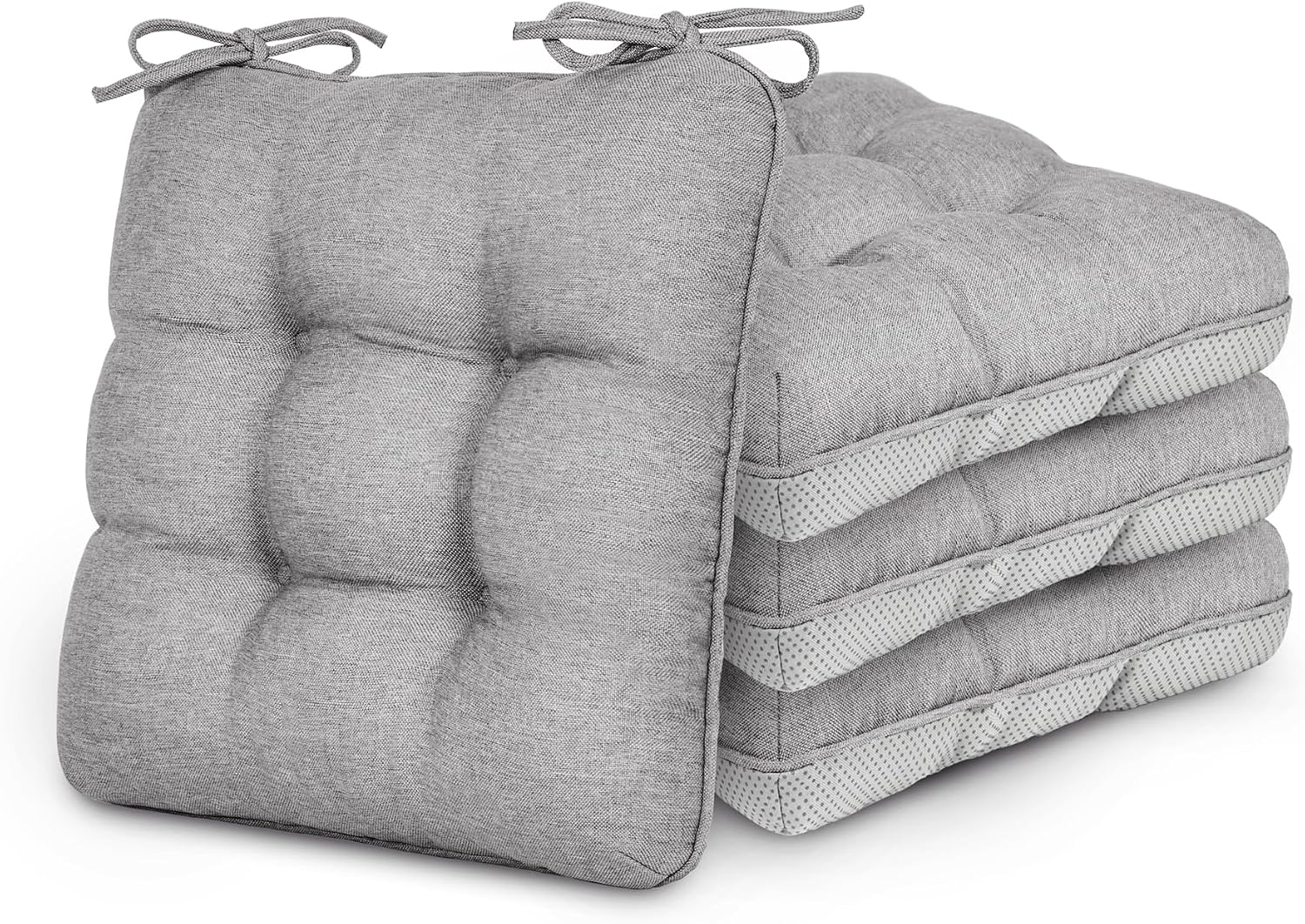 Love's cabin Memory Foam Chair Cushions Set of 4, 19"x19"x3.5" Indoor & Outdoor Seat Pads for Dining, Kitchen, Office, Patio Chairs…