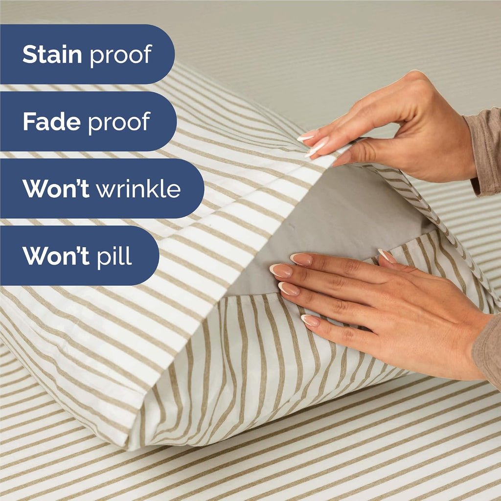 Full 6 Piece Sheet Set - Comfy, Breathable & Cooling - Soft Hotel Luxury Bedding for Women, Men, Kids, Teens and Children - 1 Flat & 1…