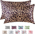 MR&HM Satin Pillowcase for Hair and Skin, Silk Satin Pillowcase 2 Pack, Queen Size Pillow Cases Set of 2, Silky Pillow Cover with…