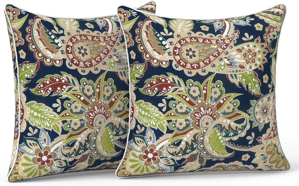 LVTXIII Outdoor Pillow Covers Set of 2, Patio Waterproof Throw Pillow Cases Fade Resistant Accent Pillow Covers for Spring Summer Garden…