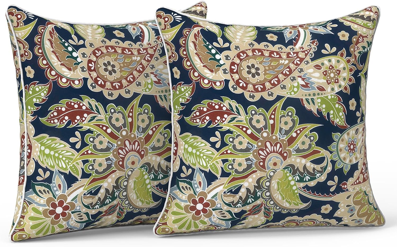 LVTXIII Outdoor Pillow Covers Set of 2, Patio Waterproof Throw Pillow Cases Fade Resistant Accent Pillow Covers for Spring Summer Garden…