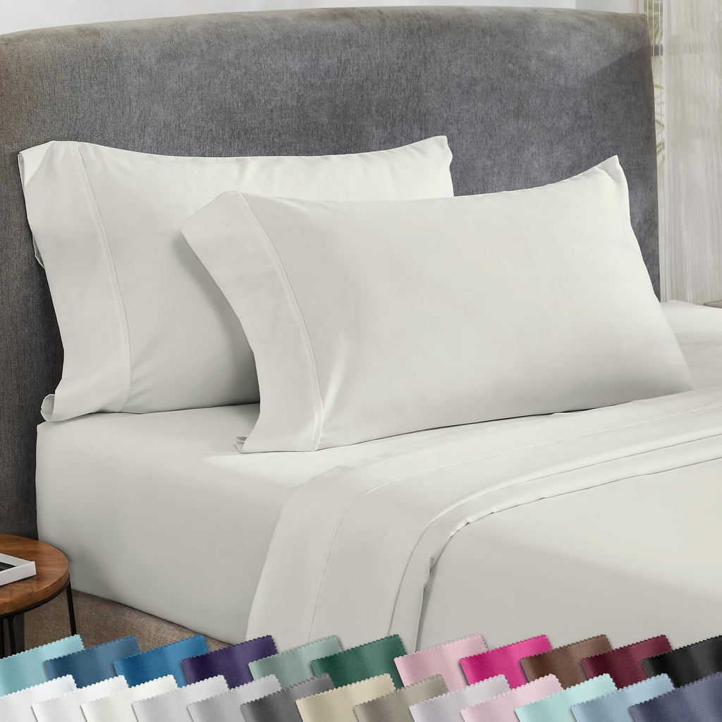 CaliforniaDesignDen California Design Den Standard Queen Size Pillowcase Set - 400 Thread Count, 100% Cotton Sateen, Set of 2 Pillow Covers…